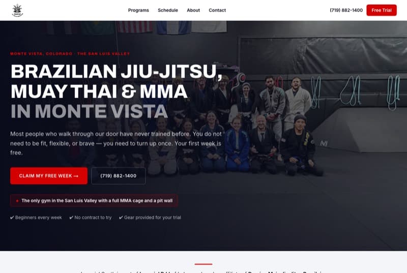 Imperial BJJ, Muay Thai & MMA website home page