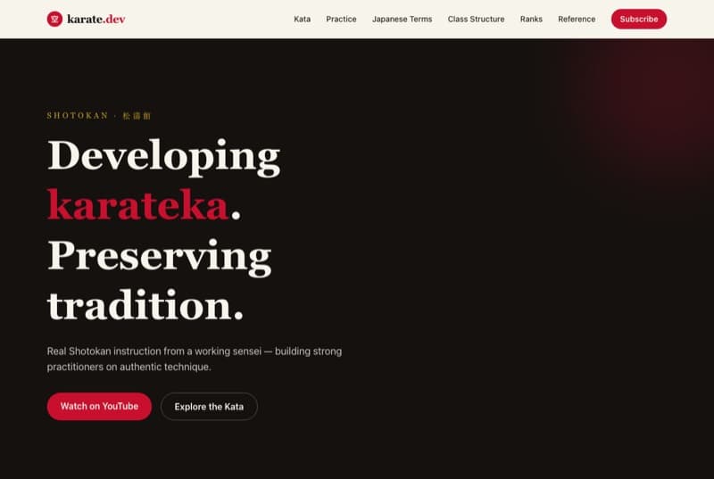 karate.dev website home page